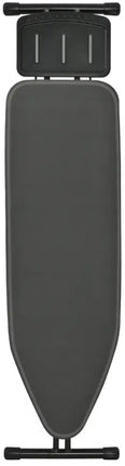 KINGHOFF KH-1940 Strijkplank – Premium 122×38 cm – 7-hoogtes verstelbaar – Extra breed blad & Strijkijzerhouder – Graphite