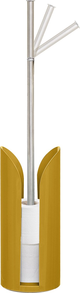 5Five Cocoon Flexibele toilethouder + toiletborstel - Geel