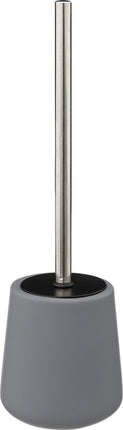 5Five - WC/Toiletborstel met zeeppompje 250 ml - grijs - keramiek