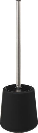 5Five WC-/toiletborstel met houder - zandsteen - zwart - rond - 39 cm
