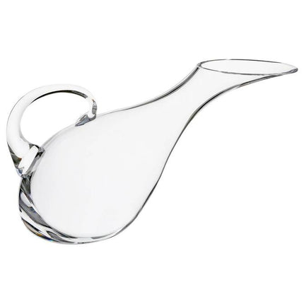 Wijn karaf/decanteer kan schuin 1,7 liter van glas - 14 x 10 x 37 cm - Eendenkaraf - Waterkan - Sapkan