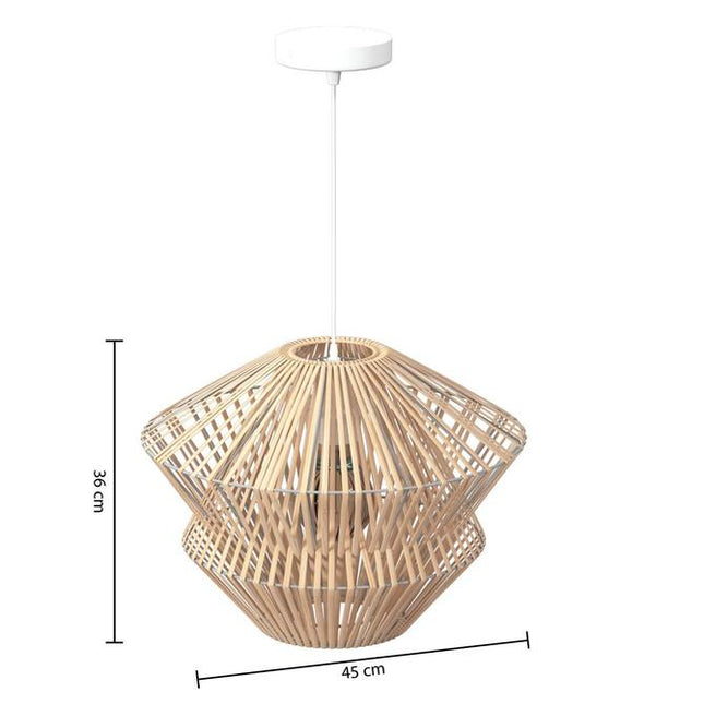 Rotan Hanglamp - Ø45 cm x h30 cm - Naturel Rotan