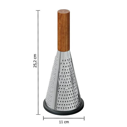 Rasper Cirkelvormig 3 zijden Roestvrij staal (25,2 x 11 cm)