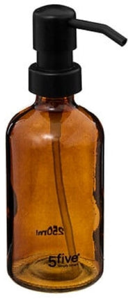 Glazen Zeepdispenser - Set van 2 - Luxe Handzeephouder in Display Box - Badkamer & Keuken Accessoire - 250 ml - Bruin