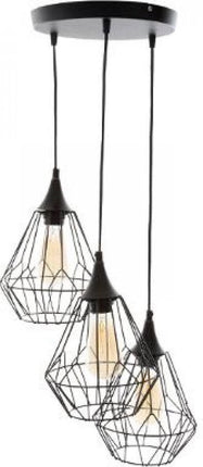 Atmosphera industriële hanglamp zwart met metalen draadkooi
