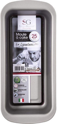 5Five Cake bakken bakvorm/bakgerei Backery Pro - metaal - anti-aanbak laag - zwart - 29 x 13 x 6 cm