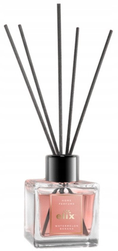 Elix - Geurstokjes Diffuser - Reed Diffuser - Luchtverfrisser - Interieur Parfum - Langdurige Huisgeur - voor Woonkamer, Slaapkamer, Kantoor & Badkamer - 100ml - Watermelon & Banana