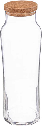 Secret de Gourmet Water Karaf met afsluitdop van kurk - glas - 1 Liter - schenkkan