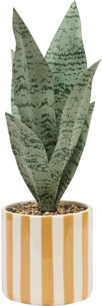 Atmosphera Kunstplant Sansevieria Chéri met keramische pot - Ø12xH38cm - Oranje
