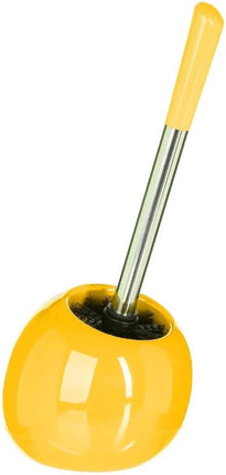 5five wc-borstel met houder rond, geel glans, keramiek, 36 cm (set van 2)