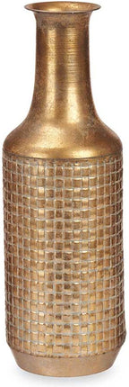 Giftdecor Bloemenvaas Antique Roman - goud - metaal - 14 x 46 cm - Design vaas met historisch karakter