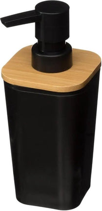 5Five Zeeppompje/zeepdispenser - polyresin - zwart - 300 ml - navulbaar - toilet/badkamer/keuken