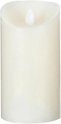 Atmosphera Led stompkaars - 1x stuks - Warm licht - Wit - 10 x 20 cm