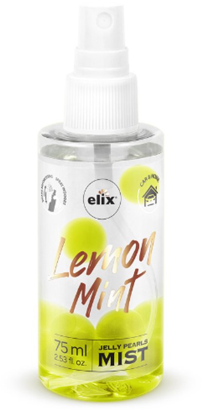 Elix - Jelly Pearls Luchtverfrisser Spray - Auto Luchtverfrisser Compact - Interieur Parfum - voor Kamer & Auto Geur Spray - 75ml - Black