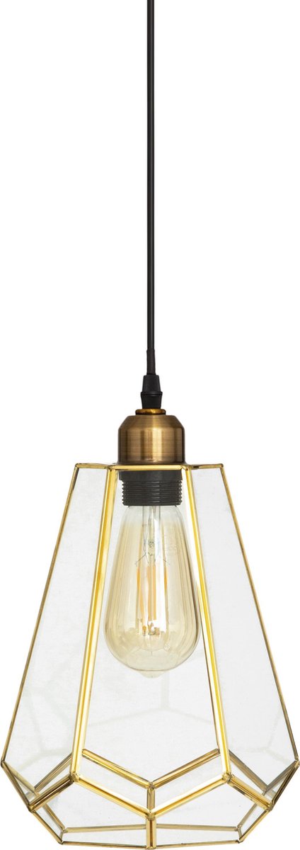 Atmosphera hanglamp in goudkleurig glas D 18 cm - Lamp - Verlichting - Sfeerverlichting - Interieur