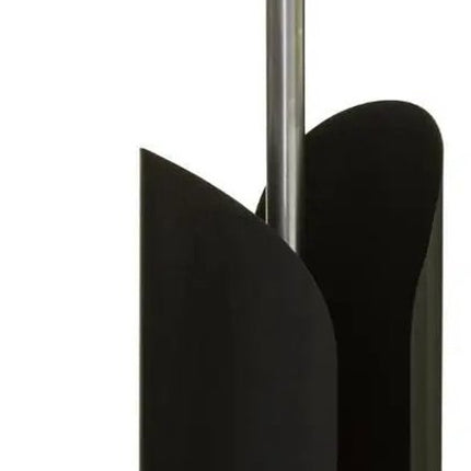 5Five - WC-borstel - Toiletborstel - met toiletrolhouder set - zwart - badkamer set - polyresin en metaal