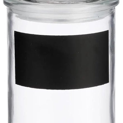 Kruidenpotje/voorraadpotje met krijtvlak - 350 ml - glas