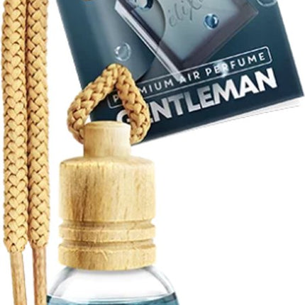 Elix - Auto Luchtverfrisser - Autoparfum - Houten Geurhanger - Interieur Parfum Auto - Luxe Air Freshener Flesje - Langdurig Effect - Geurhanger Auto & Huis - 8ml - Gentleman