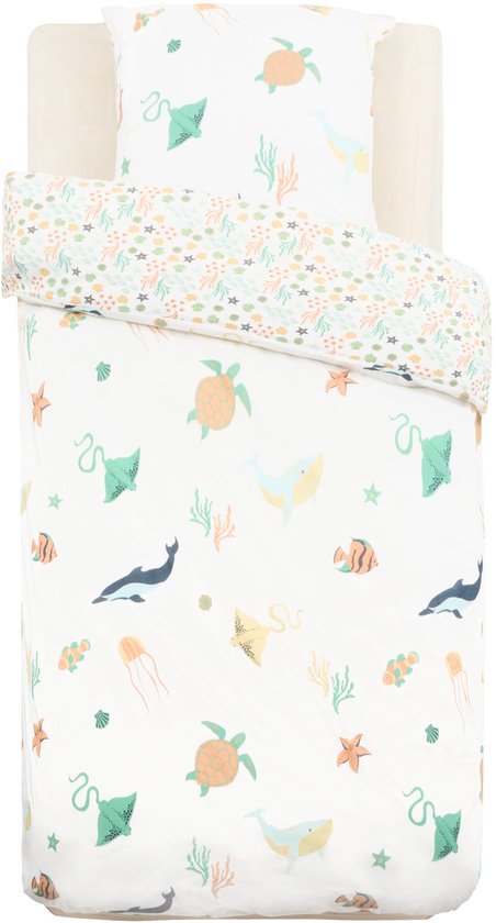 Atmosphera Kids Sea Dekbedovertrek set met 1 kussensloop 140x200cm/65x65cm