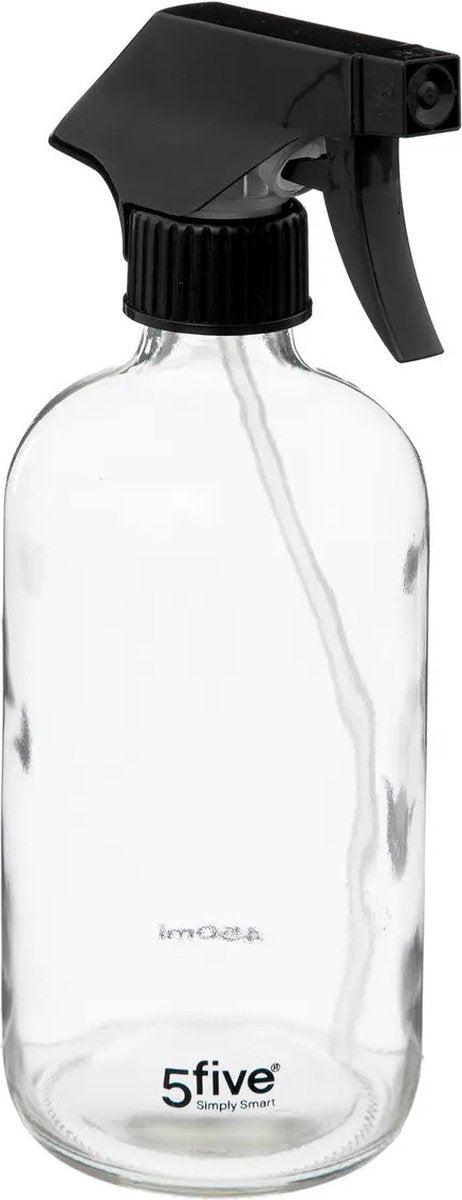 5Five Plantenspuit met een inhoud van 450 ml - glas - transparant - verstuiver kop - 21 cm