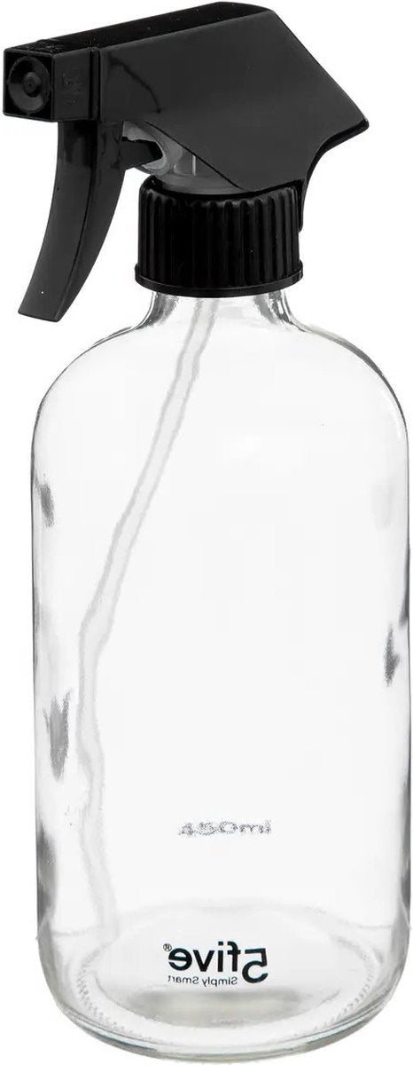 5Five Plantenspuit met een inhoud van 450 ml - 2x - glas - transparant - verstuiver kop - 21 cm