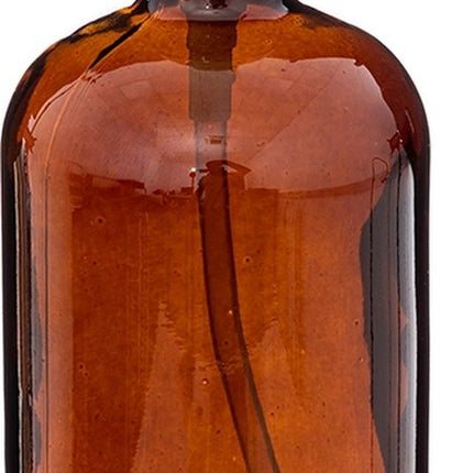 5Five Zeeppompje/dispenser - glas - bruin - 250 ml - navulbaar - toilet/keuken/badkamer