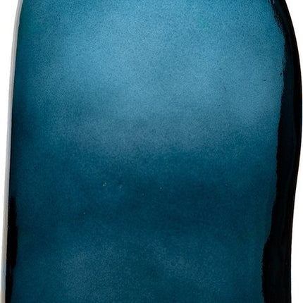 Atmosphera bloemenvaas Pisa - Organische fles vorm - blauw transparant - glas - 51 x 23 cm