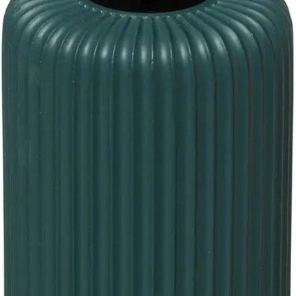 5Five ZZeeppompje/zeepdispenser - groen - 270 ml - kunststeen - badkamer/toilet zeeppomp