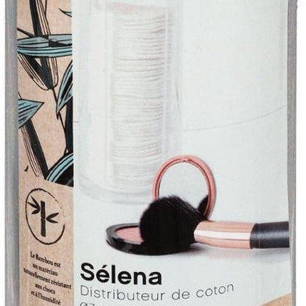 FiveÂ® Wattenschijfjes dispenser bamboe deksel - Wattenschijfjes - Met deksel