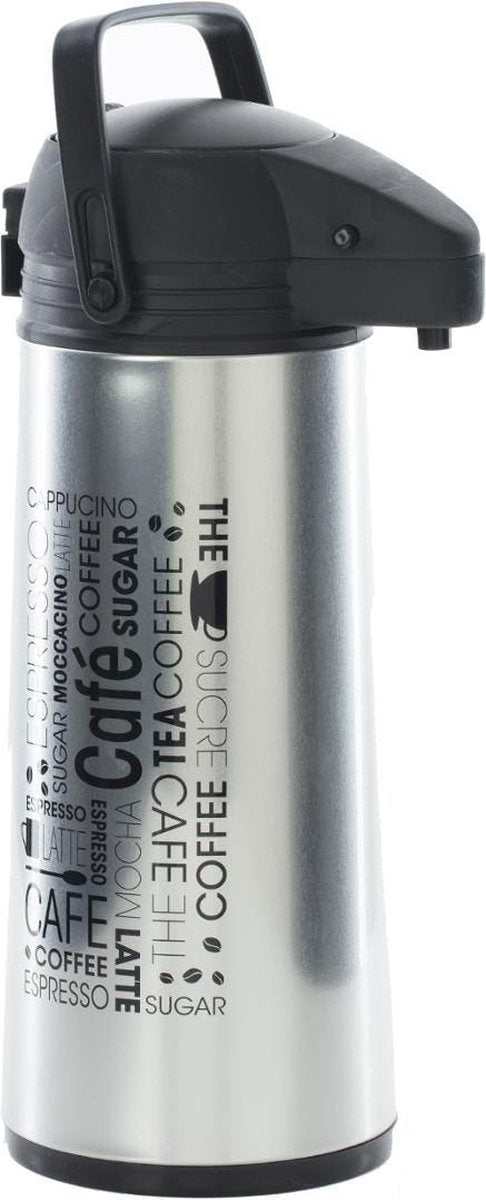 Koffie/thee thermoskan RVS 1,9 liter - Isoleerkannen voor warme / koude dranken