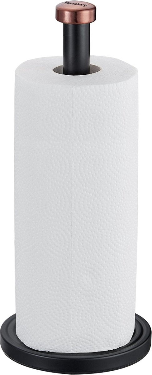 Klausberg 7715 - Keukenrolhouder zwart - 15 x 35,5 cm