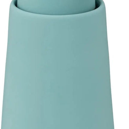 5Five Zeeppompje/dispenser - 2x - Cocoon - kunststeen - ijsblauw - 15 cm - 300 ml - Badkamer/toilet/keuken