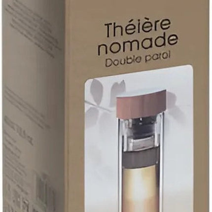 Secret de Gourmet Theefles - dubbelwandig - glas/bamboe - 40 cl - infusiefles/theepot