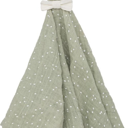 Atmosphera Konijn knuffeldoekje/tuttel lapje van zachte pluche - groen - 50 cm - Super sweet