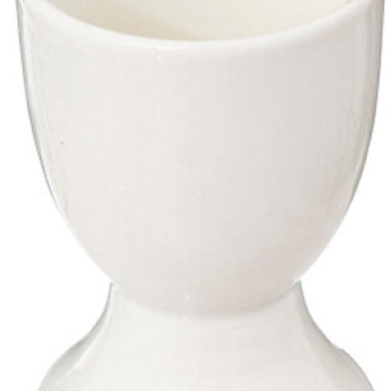 Nora Eierdopjes - Set van 6 - Keramische Eierdopjes - Moderne Eierhouders - Steengoed Eierdop Servies - Vaatwasserbestendig - Minimalistisch Tafelservies - Ø4.7 x 7 cm - Wit