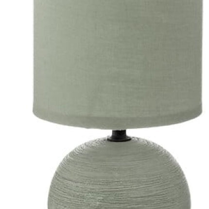 Timéo Bol Tafellamp - Keramische Lamp - Set van 2 - Moderne Tafellamp met Kabel - Sfeerverlichting voor Woonkamer - Slaapkamer - Bureau - 25cm in Hoogte - Kaki