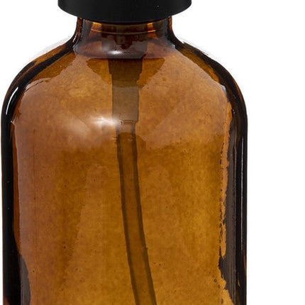 5Five Zeeppompje/dispenser - glas - bruin - 250 ml - navulbaar - toilet/keuken/badkamer