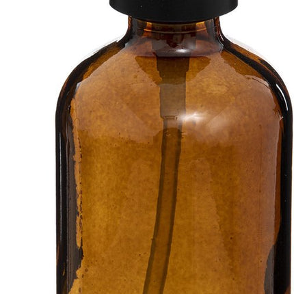 5Five Zeeppompje/dispenser - glas - bruin - 250 ml - navulbaar - toilet/keuken/badkamer