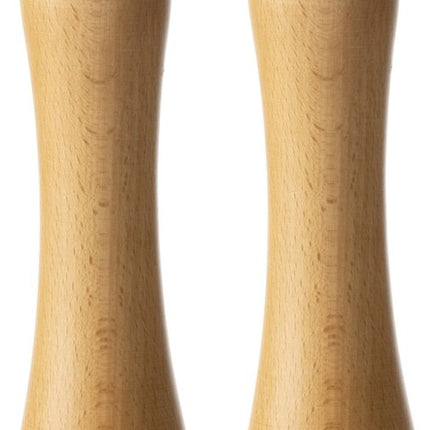 Set van 2x stuks pepermolens/zoutmolens hout beige 30 cm - Pepermaler/zoutmaler - Kruiden en specerijen vermalers
