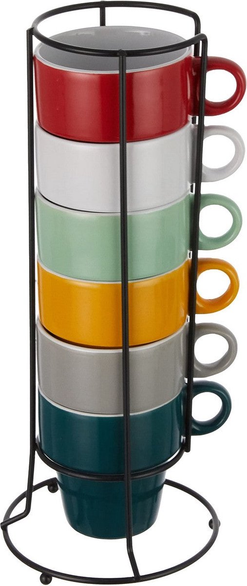 Set van 6 koffiekopjes Secret de Gourmet Met steun