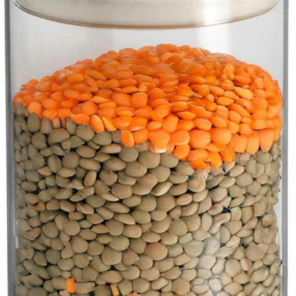 Secret de Gourmet Voorraadbus - 3x stuks - voorraadpot - 600 ml - glas - met houten deksel - voedsel - keuken