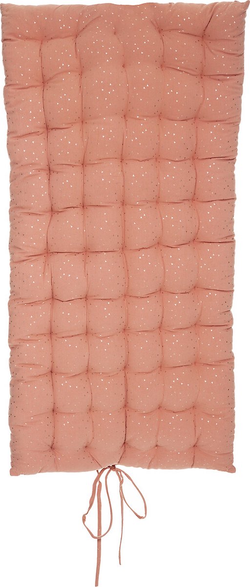 Atmosphera Kids Oya vloermatras met gouden driehoekjes - 120x60x5cm - Terracotta