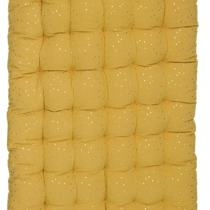 Atmosphera Kids Oya vloermatras met gouden driehoekjes - 120x60x5cm - Oker