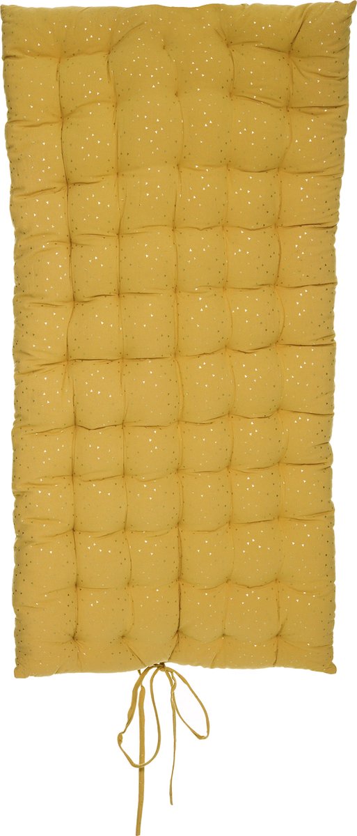 Atmosphera Kids Oya vloermatras met gouden driehoekjes - 120x60x5cm - Oker