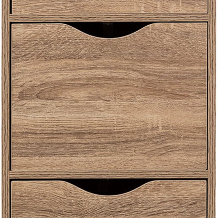 Kastje op Wielen 3 Lades Cavalier Hout