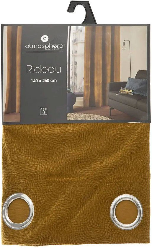 Decoratieve gordijn met ringen, gordijn LILOU, 140 x 260 cm