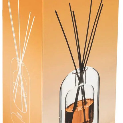 Atmosphera Geurstokjes in luxe glazen houder - Amber - 150 ml - geurverspreider - interieurparfum