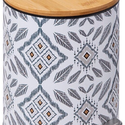Badkamerset - Hapache Badkamerset - Toiletaccessoires - Soft-Close 3L Prullenbak van Metaal & Bamboe - Toiletbril - Multicolor