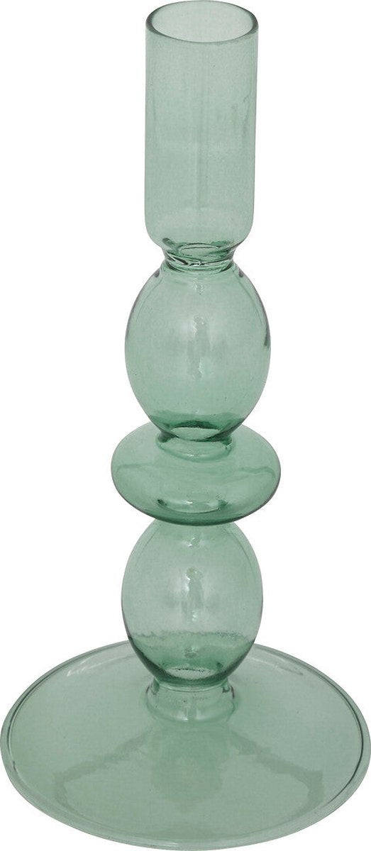 Atmosphera Glazen kandelaar Ø9xH19cm - Groen