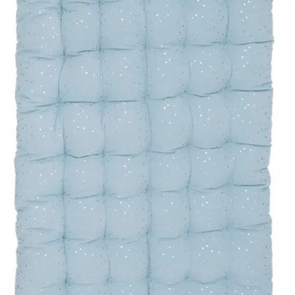 Atmosphera Vloerkussen Matras - blauw - polyester/katoen - 120 x 60 x 5 cm - Extra lang - spelen - gamen - relaxen - oefeningen